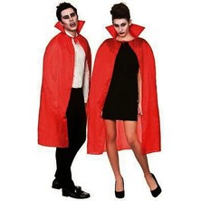 Alem Kırmızı Renk Yakalı Pelerin 120 cm