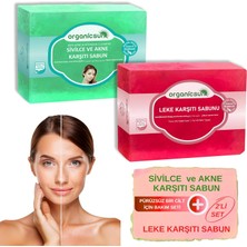 Delixa Organicsun 2'li Set Doğal Leke Karşıtı Sabun ve Sivilce ve Akne Karşıtı Sabun Yüz Sabun Seti