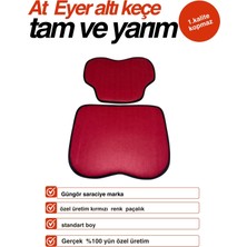 Güngör Saraciye At Eyer Altı Yarım ve Tam  Keçe Kırmızı %100 Yün Standart Boy Kırmızı