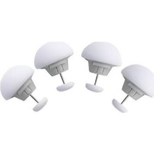 Genel Beyaz 4'lü Mantar Şeklinde Yorgan Sabitleme Iğnesi Düğmeli Klips Çarşaf Yorgan Kılıfı Sabitleyici