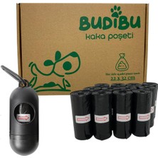 Delixa Budibu Kedi Köpek Kaka Poşeti Evcil Hayvan Dışkı Kaka Torbası Taşıma Kapsülü ve 12 Rulo (180 Poşet)