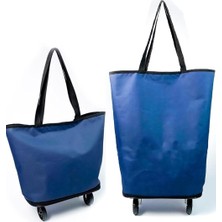 Delixa Katlanır Tekerlekli Alışveriş Çantası Pazar Arabası Pazar Çantası