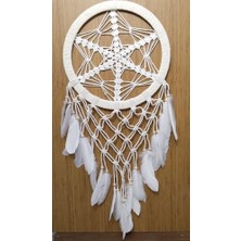 Luord-Store Yıldız Motifli Ekru Renk Büyük Boy Düş Kapanı Duvar Dekoru