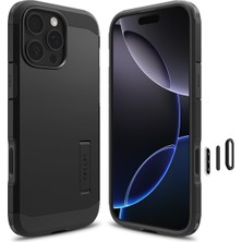 Delixa Spigen iPhone 16 Pro Max ile Uyumlu Ekstra Dayanıklı Magsafe Kılıf Tough Armor Ai T Force Kamera But