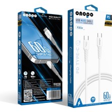 Delixa Onopo Android Uyumlu Type-C To Type-C Pd 25W Hızlı Şarj ve Data Kablosu 100CM - P5 | 25W Hızlı Şarj