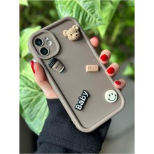 Delixa Go Aksesuar Iphone 11 Çikolata Baby Tasarımlı Yumuşak Silikon Kamera Korumalı Ayıcıklı Kılıf