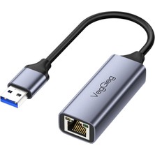 Delixa Veggieg USB 3.0 Gigabit 1000MBPS RJ45 Ethernet Dönüştürücü Adaptör
