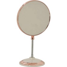 Delixa Busstier 3x Büyüteçli Çift Taraflı Masaüstü Makyaj ve Tıraş Aynası - Profesyonel Yuvarlak Ayna