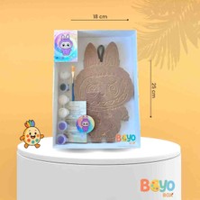 Boyobox Labubu Mor Ahşap Boyama Seti