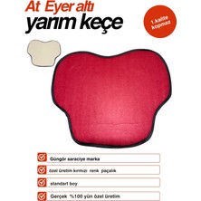 Güngör Saraciye At Eyer Altı Yarım Keçe Kırmızı %100 Yün Standartboy