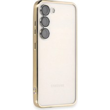 Alem Samsung Galaxy S23 Kılıf Razer Lensli Silikon - Gold