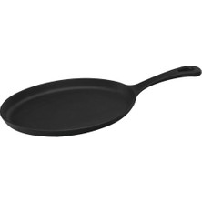 Delixa Lava Döküm Fajita Tavası 17X23 cm Saplı Oval