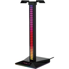 Delixa Aula F65 Aux Type-C ve Usb-A Hub Özellikli Rgb Kulaklık Standı