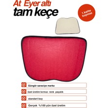 Güngör Saraciye At Eyer Altı Tam Keçe Kırmızı %100 Yün Standart Boy