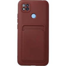 Alem Xiaomi Redmi 9c Kılıf Kelvin Kartvizitli Silikon - Bordo