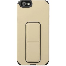 Alem Iphone 6 Kılıf Mega Standlı Silikon - Gold