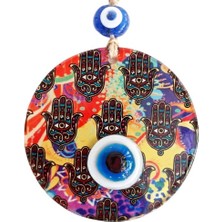 Luord-Store Füzyon Cam Fatma Ana Bereket Eli Nazar Boncuklu Duvar Süsü