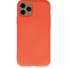 Alem Iphone 11 Pro Kılıf Nano Içi Kadife Silikon - Turuncu
