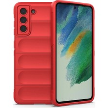 Alem Samsung Galaxy S22 Plus Kılıf Optimum Silikon - Kırmızı