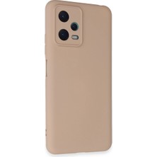 Alem Xiaomi Redmi Note 12 5g Kılıf Nano Içi Kadife Silikon - Pudra