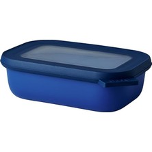 Delixa Mepal - Multi Bowl Cirqula Rectangular - Kapaklı Saklama Kabı - Buzdolabı Için Hava Geçirmez Saklama