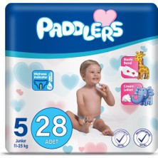 Delixa Paddlers Bebek Bezi 5 Numara Junior 28 Adet (11-18 Kg) Eko Paket