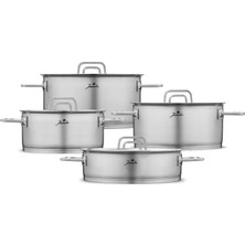 Delixa Jumbo Montreal 8 Parça Mat Çelik Tencere Seti