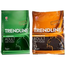 Delixa Trendline Tavuklu Kedi Maması 1 kg & Kuzu Etli Yetişkin Kedi Maması 1 kg (2 Kg)
