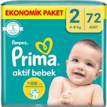 Delixa Prima Bebek Bezi Aktif Bebek 2 Beden 72 Adet Fırsat Paketi