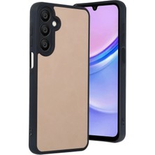 Alem Samsung Galaxy A55 5g Kılıf Aras Deri Kapak - Pudra