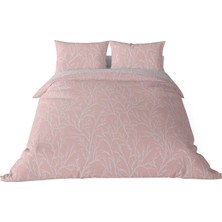 Delixa Brielle Düz Pamuk Saten Nevresim Setleri, Pembe, King Size
