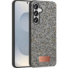 Alem Onegif Samsung Galaxy S25 Plus Bright Simli Kapak - Gümüş