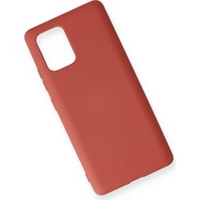 Bg Arzenis Arzenis  Samsung Galaxy A91 / S10 Lite Kılıf Nano Içi Kadife Silikon - Kiremit 9968547