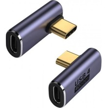 Delixa Genel L Type-C Çevirici Usb4 40 Gbps 90 Derece Dik Type-C Çevirici 1 Adet