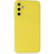 Alem Samsung Galaxy A05S Kılıf Nano Içi Kadife Silikon - Sarı