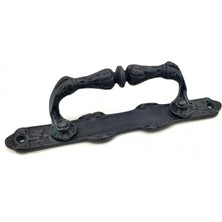 Alem Antika Tarz Dekoratif Pirinç Dar Yan Çekme Kapı Kolu - 225X37 Mm, Oksit