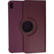 Alem Ipad 2022 10.9 (10.nesil) Kılıf 360 Tablet Deri Kılıf - Mürdüm