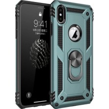 Alem Iphone Xs Max Kılıf Sofya Yüzüklü Silikon Kapak - Yeşil