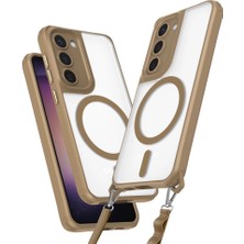 Alem Samsung Galaxy S23 Kılıf Enka Magsafe Silikon Kılıf - Desert