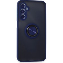 Alem Samsung Galaxy M34 5g Kılıf Montreal Yüzüklü Silikon Kapak - Lacivert