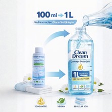 Clean Dream Beyazlar Için Konsantre Çamaşır Deterjanı 100 ml (1 Litre Hazırlanır) – Naturel Vegan