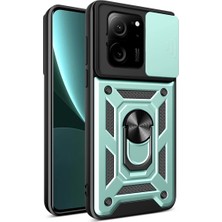 Alem Xiaomi Mi 13T Pro Kılıf Pars Lens Yüzüklü Silikon - Yeşil