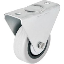 Alem 106 - 50 mm Sabit Kapaklı Gri Pvc Teker