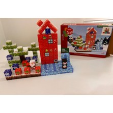 ToyznKidz 155 Parça Manyetik Küp Blok Kar ve Noel Temalı Yapı Taşı (2.0 Cm)