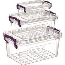 Akıllı Durak 3'lü Mini Dikdörtgen Saklama KABI-ÇNK2075 (491)