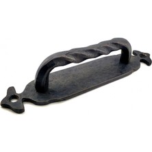 Alem Antika Tarz Dekoratif Pirinç Burgulu Çekme Kol - 148X33 Mm, Oksit