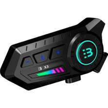 Alem X3 Motor Kask Kulaklık Rgb Modlu Su Geçirmez 5.3 Bluetooth Intercom