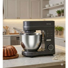 Emsan Yüksek Performanslı 1500W Stand Mikser Hamur Şefi 5 Litre Paslanmaz Kase 3 Farklı Uçlu Kek Çırpıcı ve Yoğurucu