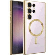 Alem Samsung Galaxy S23 Ultra Kılıf Kross Magneticsafe Kapak - Gold