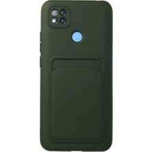 Alem Xiaomi Redmi 9c Kılıf Kelvin Kartvizitli Silikon - Koyu Yeşil